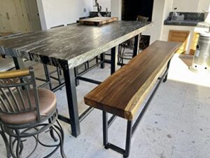 live edge wood bench (70, brown)