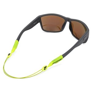 pilotfish no tail adjustable eyewear retainer cable strap: sunglasses, eyeglasses, glasses (14 inch, hi-vis green)