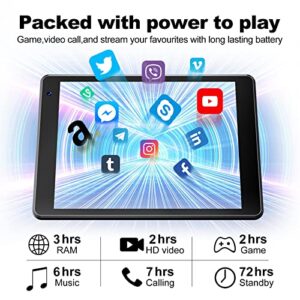 Android 12 Tablet 7.5 inch, Tablets Computer 64GB Storage 512GB Expandable, Quad-Core Processor, PS FHD 1440x1080 Resolution Display, Google GMS Certified Smart Tablet/WiFi (Silver)