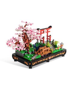 dovob decor cherry blossom bonsai tree mini building set, plant model toys as gift for adult, build a sakura bonsai idea display pieces for the home or office (1286 pieces)