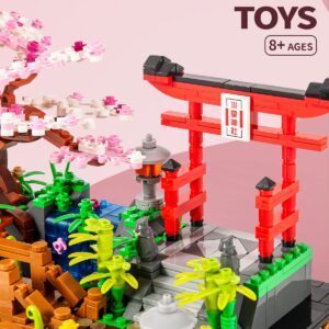 dOvOb Decor Cherry Blossom Bonsai Tree Mini Building Set, Plant Model Toys as Gift for Adult, Build a Sakura Bonsai Idea Display Pieces for The Home or Office (1286 Pieces)