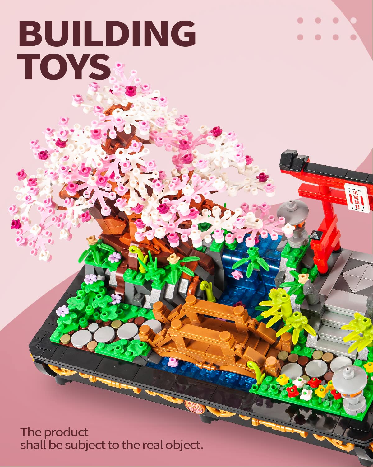 dOvOb Decor Cherry Blossom Bonsai Tree Mini Building Set, Plant Model Toys as Gift for Adult, Build a Sakura Bonsai Idea Display Pieces for The Home or Office (1286 Pieces)