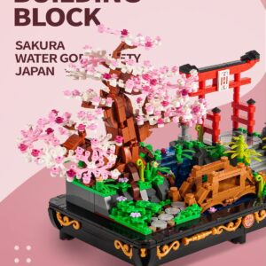 dOvOb Decor Cherry Blossom Bonsai Tree Mini Building Set, Plant Model Toys as Gift for Adult, Build a Sakura Bonsai Idea Display Pieces for The Home or Office (1286 Pieces)