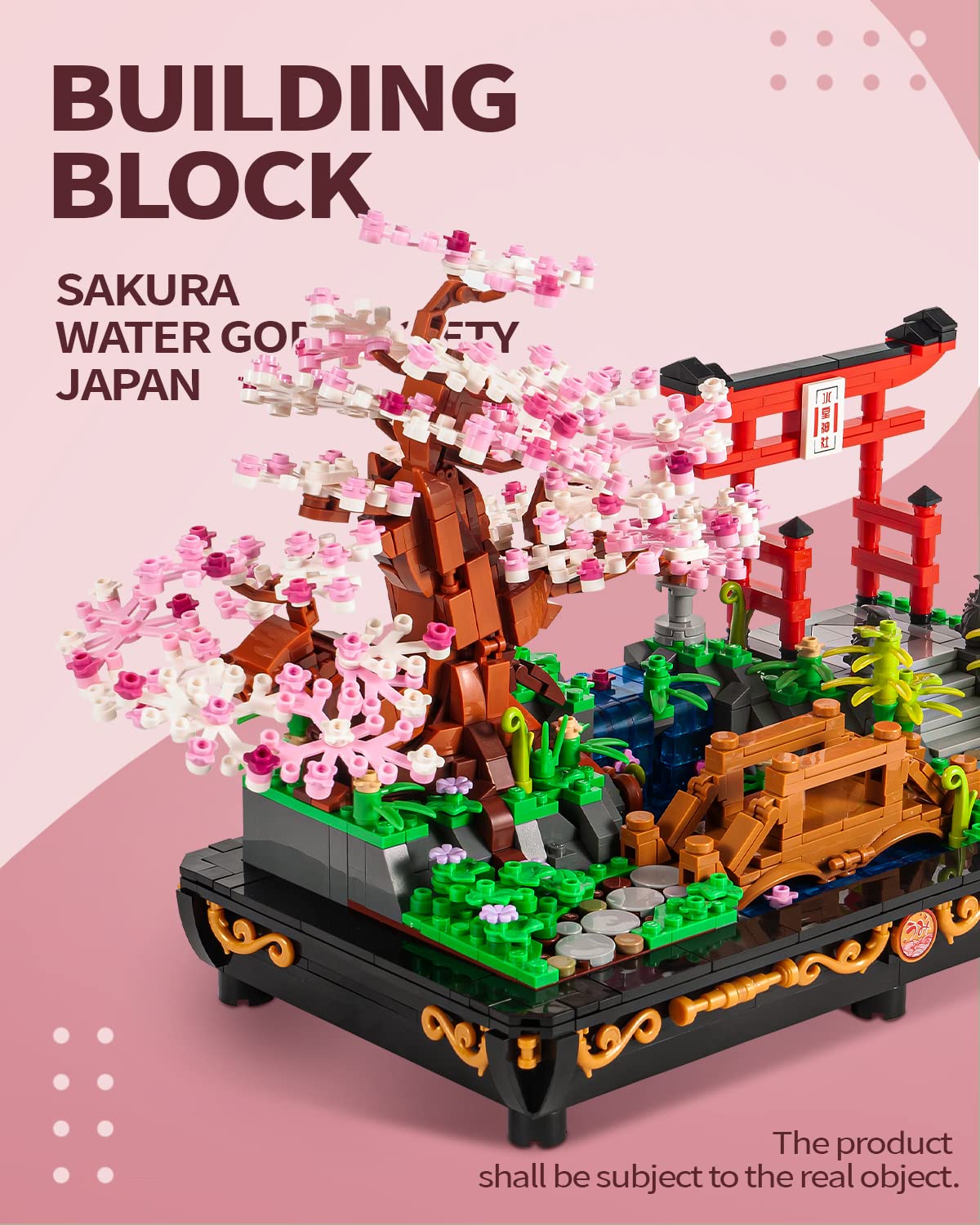 dOvOb Decor Cherry Blossom Bonsai Tree Mini Building Set, Plant Model Toys as Gift for Adult, Build a Sakura Bonsai Idea Display Pieces for The Home or Office (1286 Pieces)