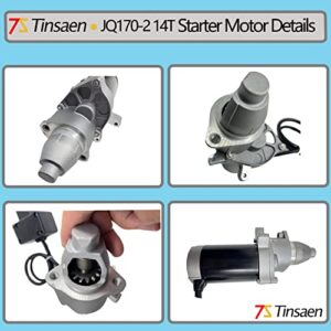 Tinsaen 14 Teeth Electric Starter Motor JQ170-2 Compatible with 291cc Storm Force LCT OHV Gas Engine（2021 and Later）and Husqvarna ST230P，Fit 2013 ariens 30" Deluxe、 LCT 306 cc Ariens AX Snowblower