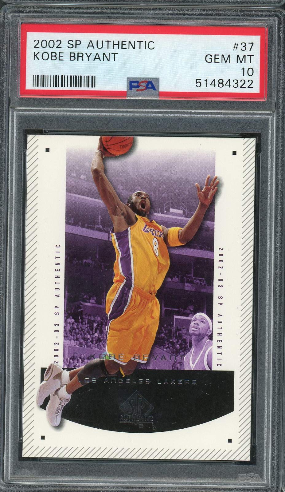 Kobe Bryant 2002 SP Authentic Upper Deck Basketball Card #37 Graded PSA 10 GEM MINT