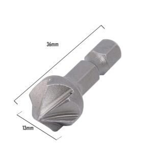 90 Degree Countersink Drill Chamfer Bit 1/4" Hex Shank Woodworking Angle Point Bevel Cutting Cutter Remove Bur,3PCS