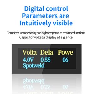Spot Welder, Docreate Farad Capacitor Portable Mini Welder Spot 3000F with LCD Screen, 120 Levels Adjust Spot Welding Machine 18650 Battery Energy Storage, Nickel Strip Support 0.1-0.4mm