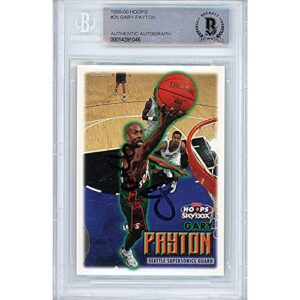 gary payton signed basketball card seattle supersonics 1999-2000 hoops skybox beckett authenticated autograph slabbed super sonics autographed cards auto memorabilia