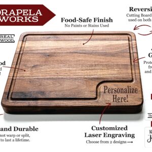 Custom Cutting Boards Wood Engraved Cutting Board Personalized, USA Made - Thick Maple/Walnut Personalized Cutting Boards Wood Engraved, Personalized Wedding Gifts for the Couple