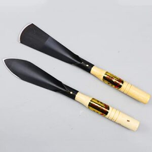 3pcs Transplanting Scoop Weeding Pointed Flower Soil Shovel Tool for with Bonsai Planting Pot Camping Portable Moving Wooden Handle Smoothing Mini Garden Steel Stainless