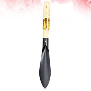 3pcs Transplanting Scoop Weeding Pointed Flower Soil Shovel Tool for with Bonsai Planting Pot Camping Portable Moving Wooden Handle Smoothing Mini Garden Steel Stainless