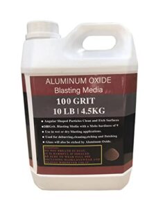 aluminum oxide - 10 lbs - medium to fine sand blasting abrasive media for blasting cabinet or blasting guns. #100 grit