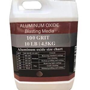 Aluminum Oxide - 10 LBS - Medium to Fine Sand Blasting Abrasive Media for Blasting Cabinet or Blasting Guns. #100 GRIT