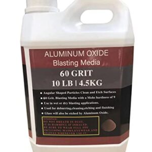 Aluminum Oxide - 10 LBS - Medium to Fine Sand Blasting Abrasive Media for Blasting Cabinet or Blasting Guns. #60 GRIT