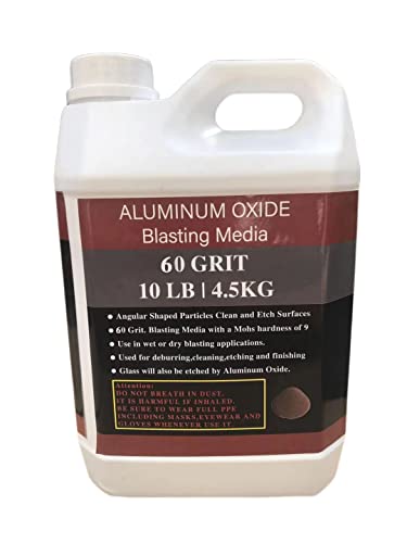 Aluminum Oxide - 10 LBS - Medium to Fine Sand Blasting Abrasive Media for Blasting Cabinet or Blasting Guns. #60 GRIT