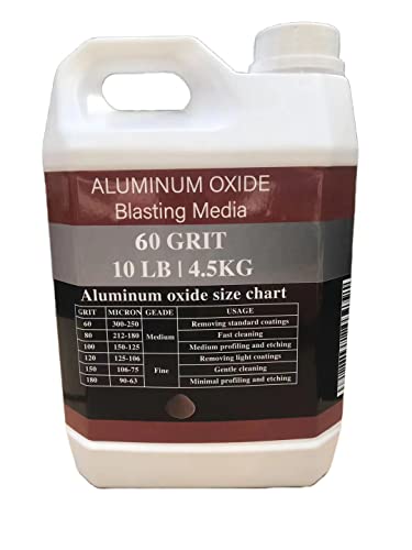 Aluminum Oxide - 10 LBS - Medium to Fine Sand Blasting Abrasive Media for Blasting Cabinet or Blasting Guns. #60 GRIT