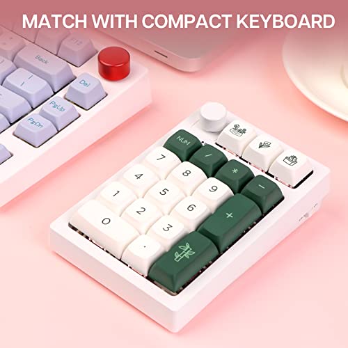 EPOMAKER FEKER JJK21 20 Keys Mechanical Numpad Kit, Gasket Mount Hot Swappable Bluetooth 5.0/2.4GHz/Wired Numeric Keypad with a Rotary Knob, 1500mAh Battery, Compatible with 3/5Pin Switches