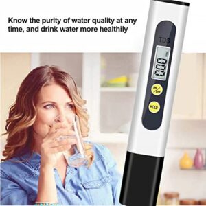 REALEGO TDS Tester, Electronic Water Meter with 0-9990 PPM Measurement Range Portable for Hydroponics, Swimming Pools, Household tap Water Quality Testing (White)