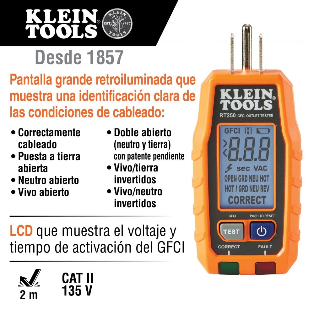 Klein Tools Electrical Outlet and GFCI Testers Bundle | RT310 + RT250