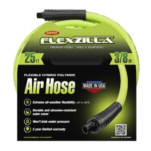 Flexzilla Air Hose (3/8 in. x 25 ft.) and Flexzilla Pro High Flow Coupler & Plug Kit (14-Piece)