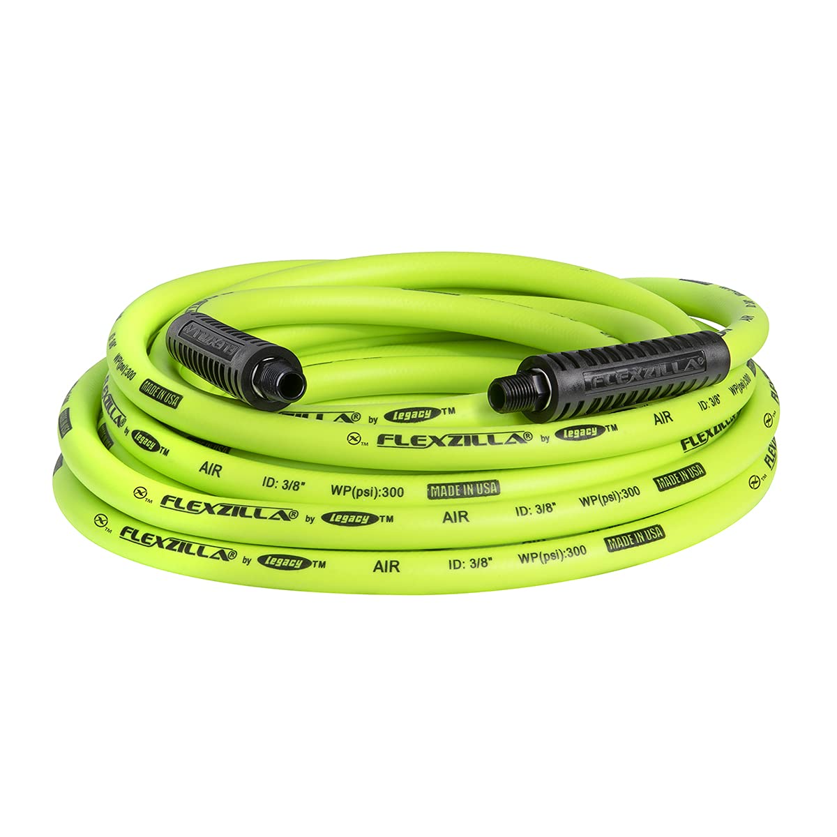 Flexzilla Air Hose (3/8 in. x 25 ft.) and Flexzilla Pro High Flow Coupler & Plug Kit (14-Piece)