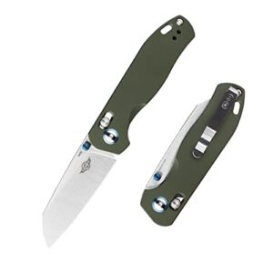 oknife rubato 2 pocket knife for men, rail lock knife 154cm blade with aluminum handle for edc, outdoor