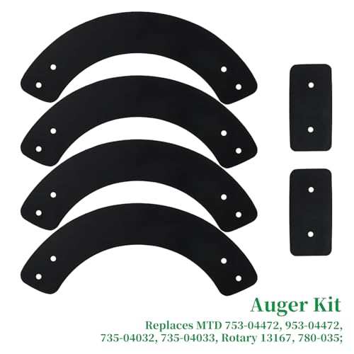 NICHEFLAG 753-04472 Auger Kit with 731-1033 Shave Plate 954-0101A Belt Replaces 753 04472, 735-04032, 735-04033 for Troy-Bilt 2100, 210, 521, 721, 5521, White Outdoor SB221, SB521, SB721 Snow Throwers