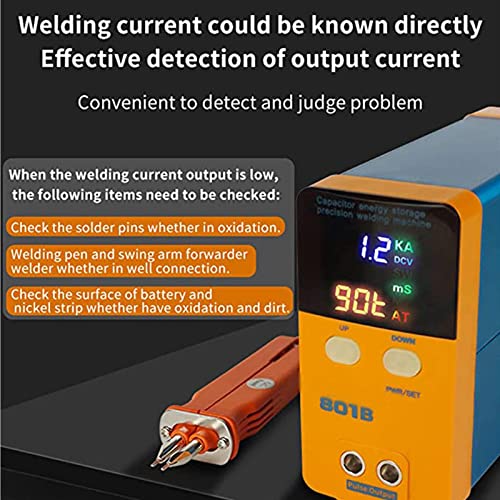 CHUNTIANMEI 801B Battery Spot Welder,Industrial Energy Storage Battery Welding Machine,with Spot Welder Pen,11.6Kw Pulse Spot Welder,Portable Precision Battery Welding Equipment