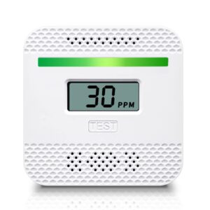 carbon monoxide detectors, portable co alarm detector device with lcd digital display for travel home, carbon monoxide alarm with electrochemical sensor, battery powered