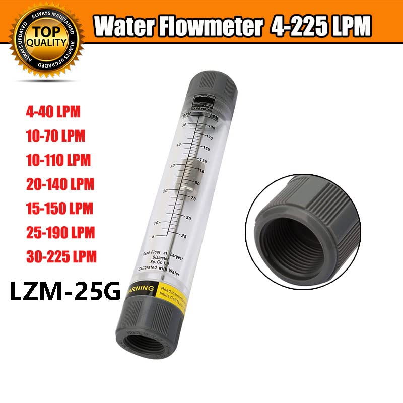 LZM-25G Water Liquid Flow Meter Flowmeter 5-35GPM 20-140LPM Tube Type Measuring Instrument