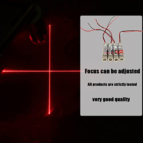 Red line laser module Industrial Laser Group Module adjustable focal length (cross-2packs)