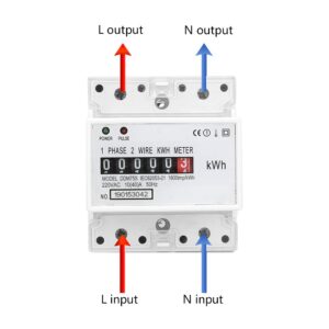 Watris Veiyi DDM75S 10-40A Single Phase KWH Meter, 4P Din Rail Energy Meter, Electric Meter, Electronic Din Rail KWh Meter, LED Electricity Power Consumption Wattmeter Energy Meter