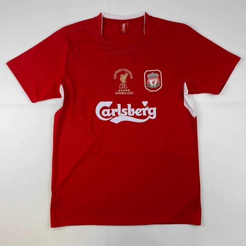 Autographed/Signed Steven Gerrard Liverpool Red Soccer Jersey Beckett BAS COA