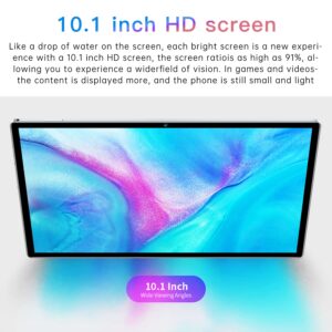 10.1 inch X12 Tablet, 4+32G Full Screen Tablets with Dual SIM Card Slots, Android 8, 1280x800 HD, WiFi, Bluetooth, GPS, 2MP/5MP Camera (Blue)