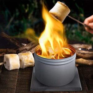 2 Pack of Portable Campfire, Smores Fire Pit, 3-5 Hours of Burn Time, No Embers-No Hassle, Portable Fire Pit for Party Camping Picnics and More