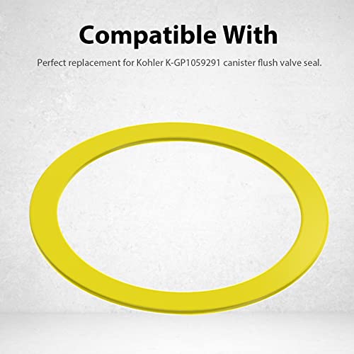 Flush Valve Seal for Kohler, 3-Pack Upgraded Silicone Material Canister Flush Valve Toilet Gasket Replacement Parts for K-GP1059291