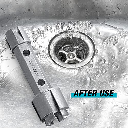 DURATECH Tub Drain Remover Wrench, Tub Dual Ended Drain Wrench, Aluminum Alloy Wrench for Bath drains, Shower Drains and Closet Spuds