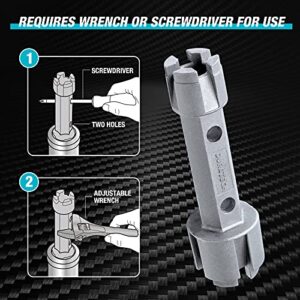 DURATECH Tub Drain Remover Wrench, Tub Dual Ended Drain Wrench, Aluminum Alloy Wrench for Bath drains, Shower Drains and Closet Spuds