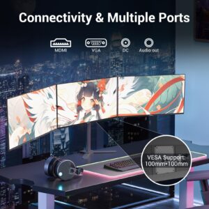 InnoView 24 Inch FHD 100HZ Eyes Care Built-in Speakers Frameless 4000:1 Contrast Ratio Ultra Thin Bezel Professional Computer Office Gaming Monitor