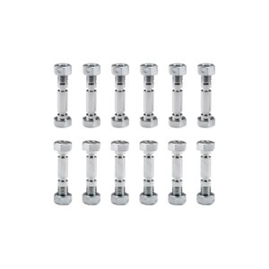 hyylu (12 packs) 710-0890 shear pins with nuts for mtd cub cadet troy-bilt and more snow blower - 12 pcs 710-0890a and 910-0890a snow throwers fits parts (1-1/2" x 5/16")