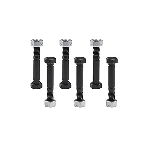 HYYLU (6) 52100100 Shear Pin Bolts with Nuts for Ariens 00659100 521001 Snow Blower - 6 Packs Snowthrower Parts (2'' × 5/16''), Black
