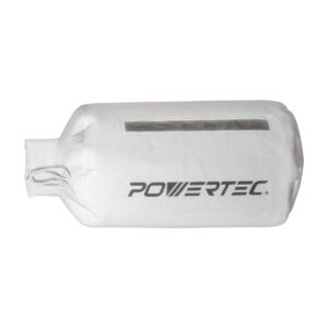 powertec 70334 dust filter bag for wall mount dust collectors, 1 micron, for grizzly, shop fox, rockler delta, wen, and powertec dc5371/ 5372