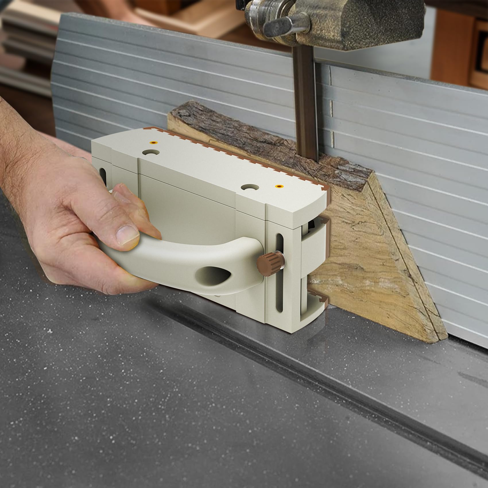 Zebekk Push Block for Table Saws, Router Tables, Band Saws & Jointers - Cuts Safe - Easy to Assembly