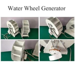 Mdxtog Micro Hydroelectric Turbine Generator 100W, Low-Speed Water Wheel Generator For Household Outdoor Lighting Generation Power Equipment Hydro Water Turbine Generator