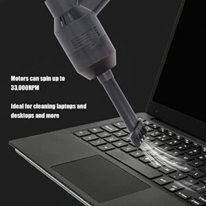 Hoopoocolor Compressed Air Duster, Powerful and Deeply Clean, 2000Mah Lithium Battery, Spin Up to 33000Rpm,18W Portable Wireless Electric Air Cleaner for Keyboard, Computer, Car (Black)