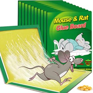 12 pack mouse traps indoor for home glue traps for mice and rats, sticky board for house indoor outdoor extra glue（12"x8"）