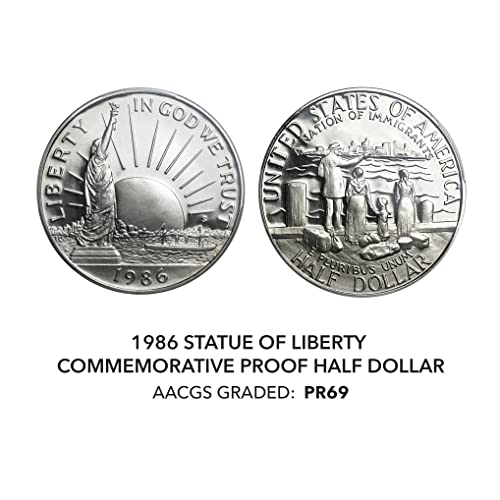 1986 S Commemorative Statue of Liberty Half Dollar AACGS Proof