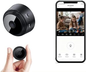 lcyatce mini spy camera wifi with video recording, baby monitor pet cam wireless hidden camera home security nanny cam real time streaming light night vision/motion detection