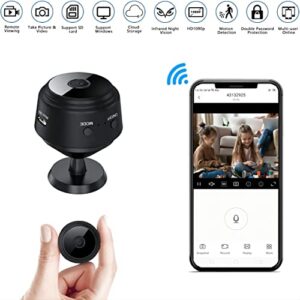 LCYATCE Mini Spy Camera WiFi with Video Recording, Baby Monitor Pet Cam Wireless Hidden Camera Home Security Nanny Cam Real Time Streaming Light Night Vision/Motion Detection